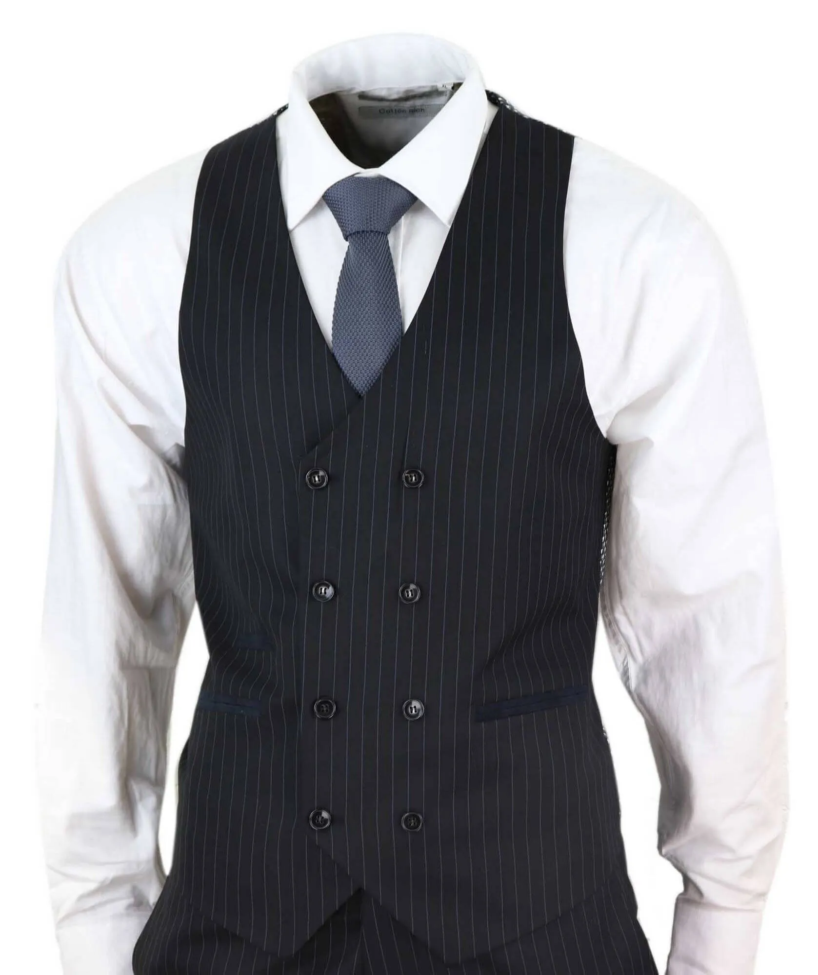 Costume 3 pièces Gatsby Gangster des années 1920 à rayures