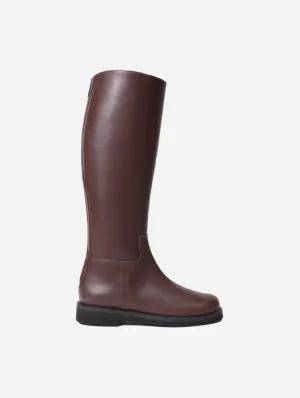 Bottes Ada en Simili-Cuir Vegan Mi-Mollet | Marron