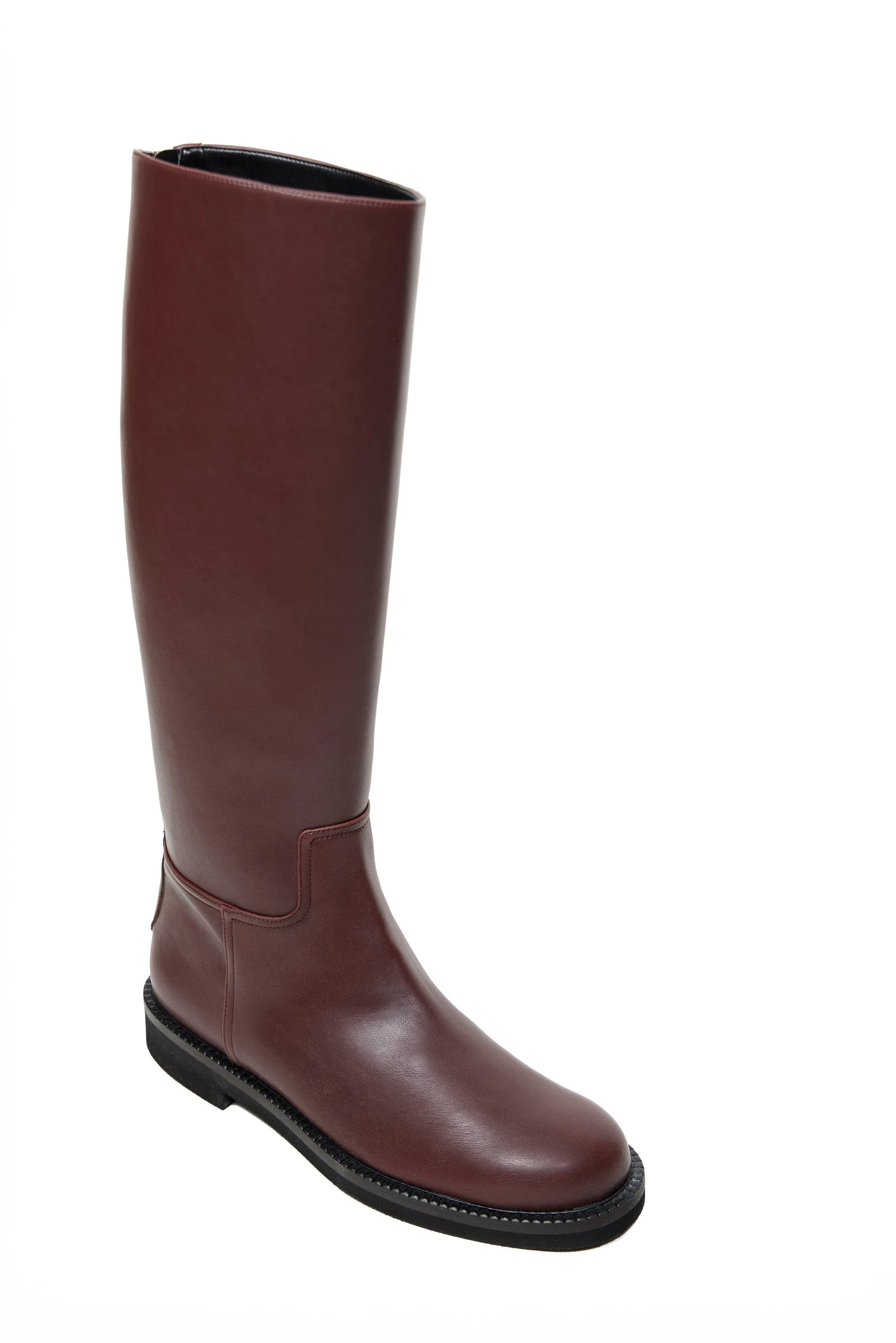 Bottes Ada en Simili-Cuir Vegan Mi-Mollet | Marron