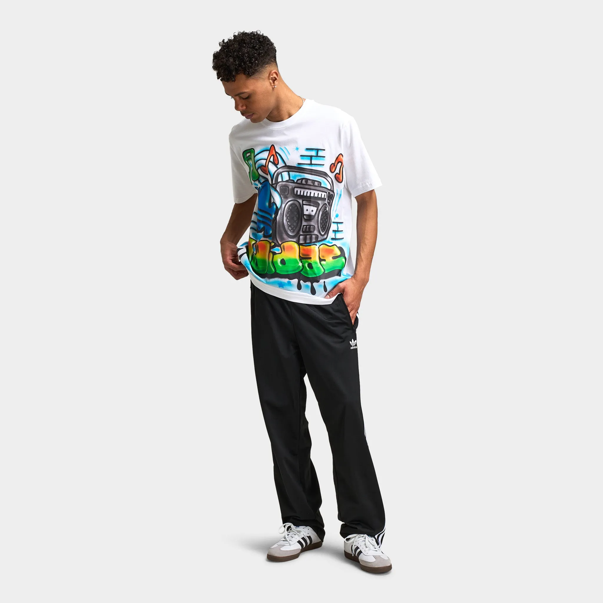 Adidas Pantalon de survêtement Firebird Noir / Blanc