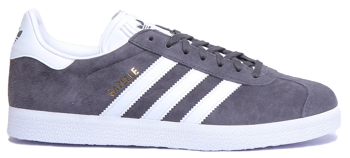 Chaussures de sport Adidas Gazelle en daim gris et blanc