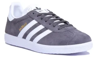 Chaussures de sport Adidas Gazelle en daim gris et blanc