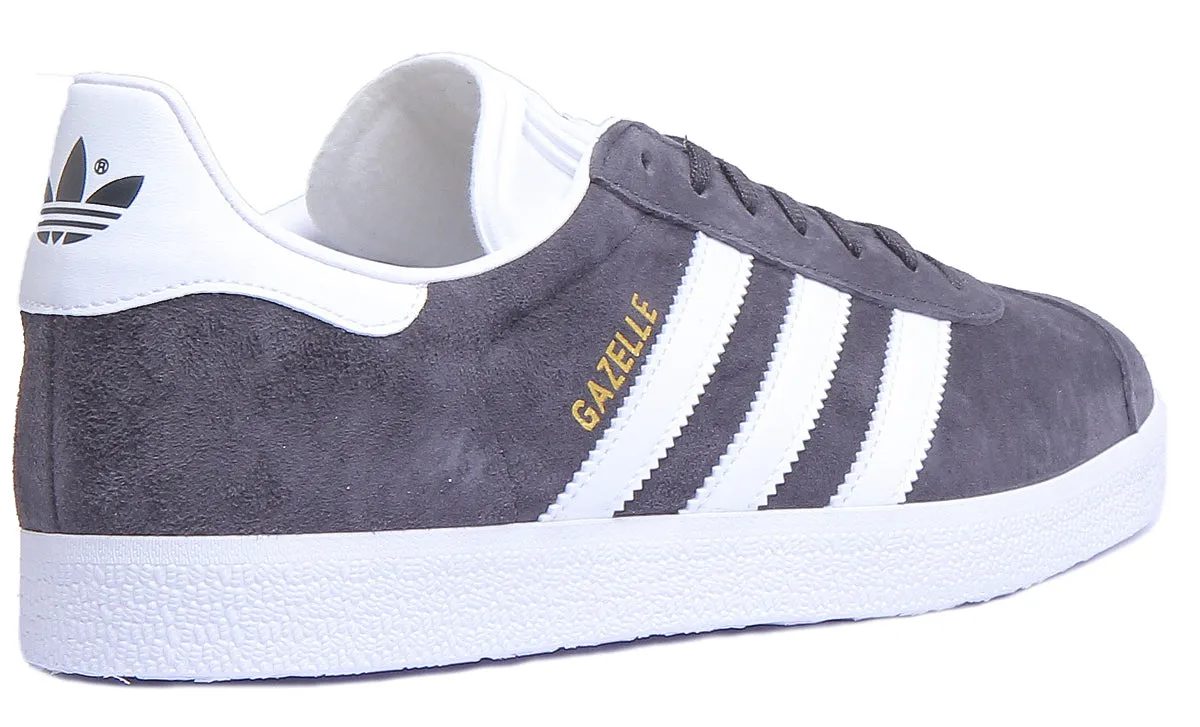 Chaussures de sport Adidas Gazelle en daim gris et blanc