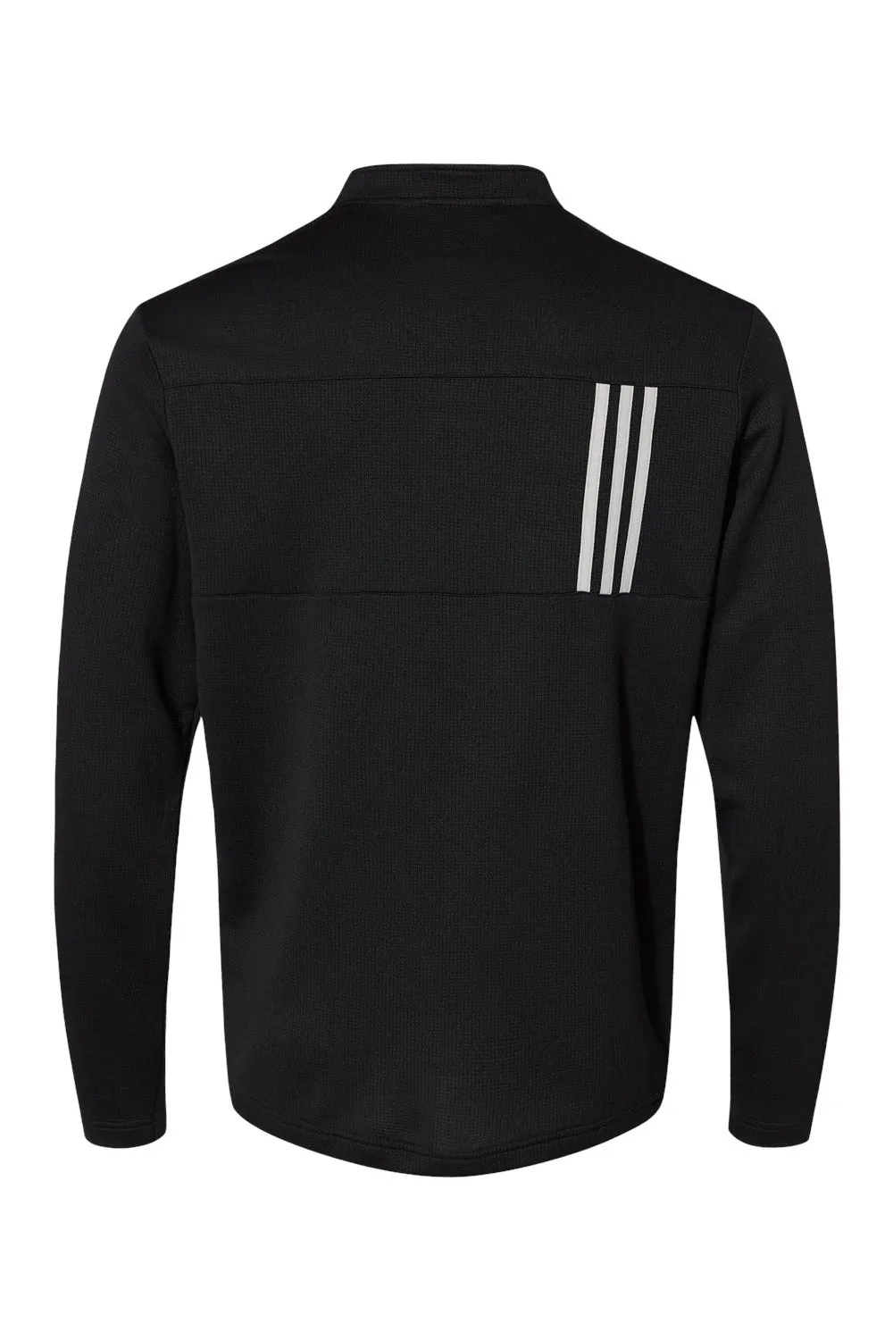 Adidas Hommes Sweat à Capuche 1/4 Zip à Double Maille 3 Bandes Évacuation de l'Humidité - Noir