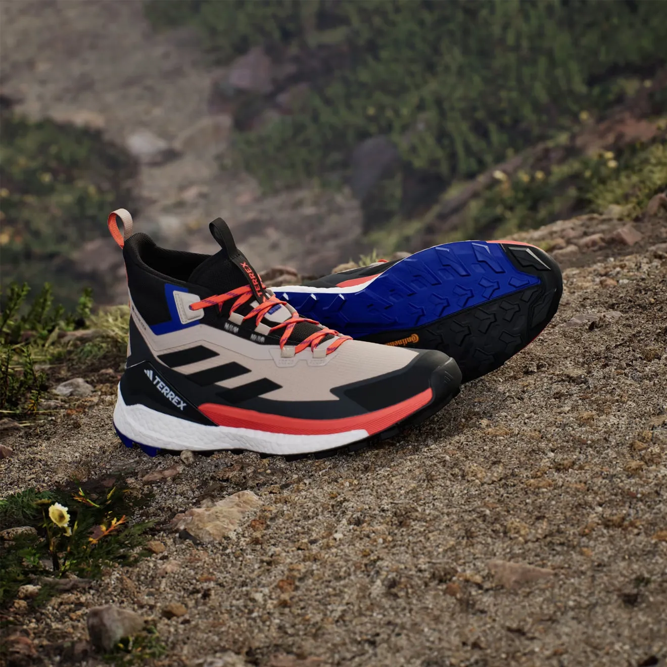 Adidas Terrex Free Hiker 2 Beige Merveille / Noir de base / Orange Semi Impact