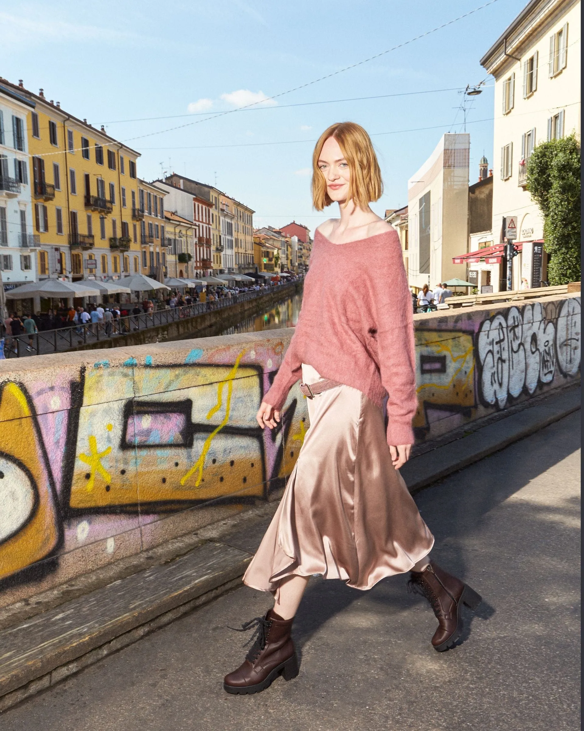 Bottes à lacets en similicuir vegan Aga | Chocolat