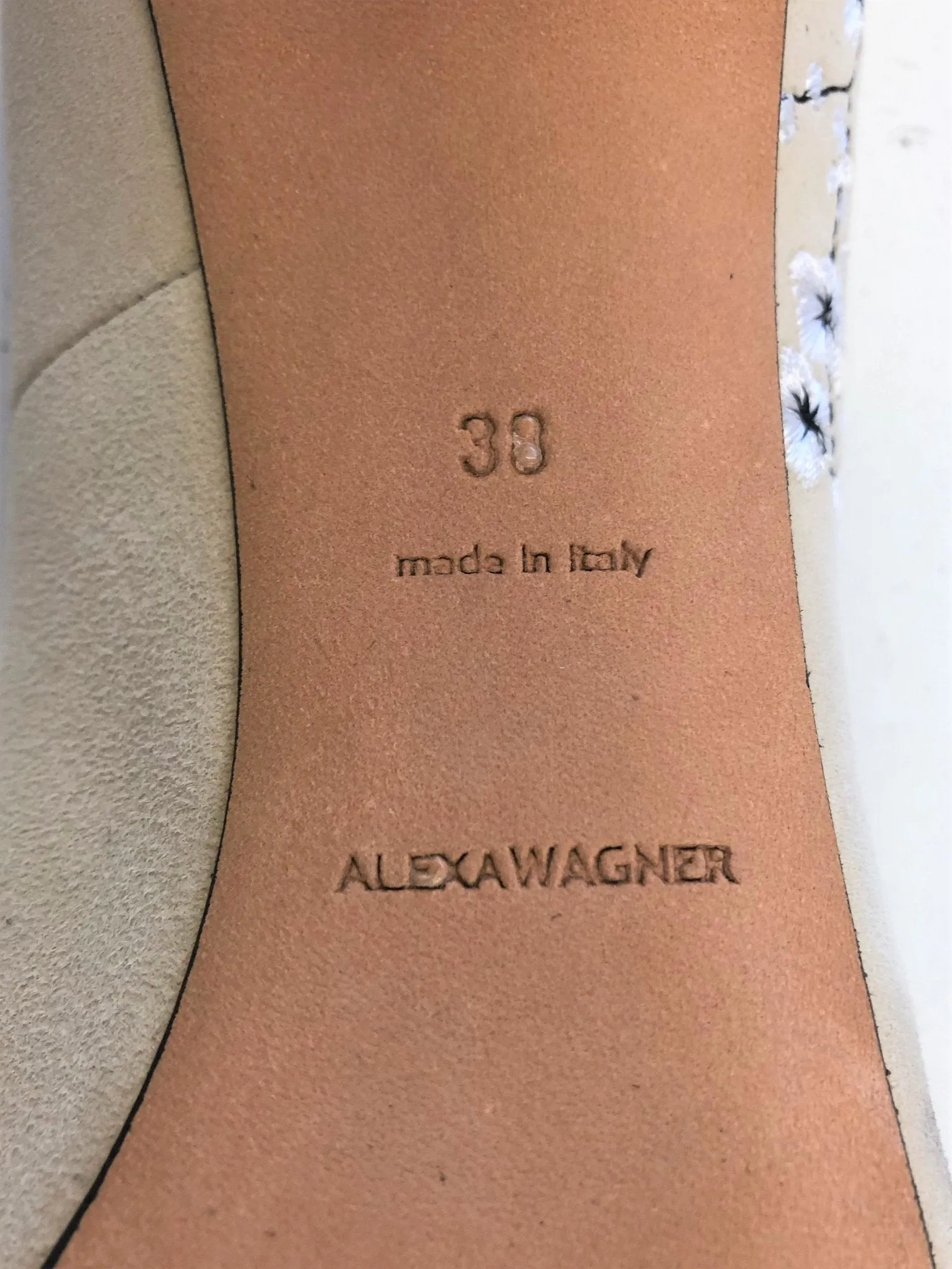 Alexa Wagner Pumps Princess Ric Suède Brodé de Fleurs Taille 38 Talon Haut