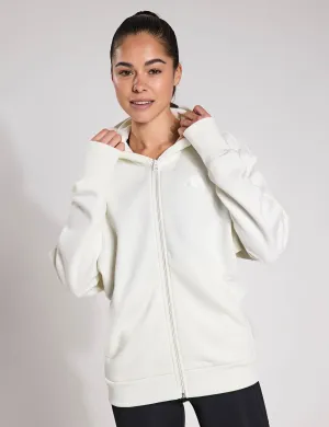 Pull à capuche en polaire ALL SZN à fermeture éclair - Blanc cassé