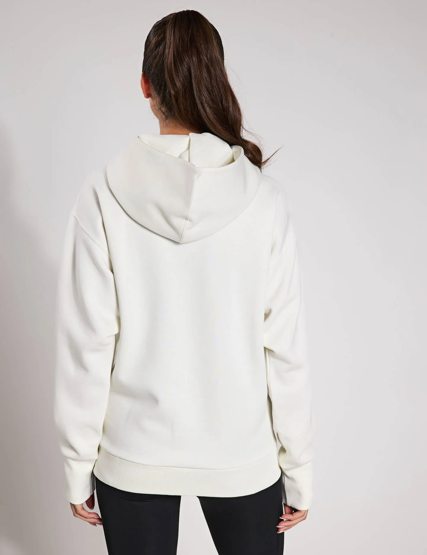 Pull à capuche en polaire ALL SZN à fermeture éclair - Blanc cassé