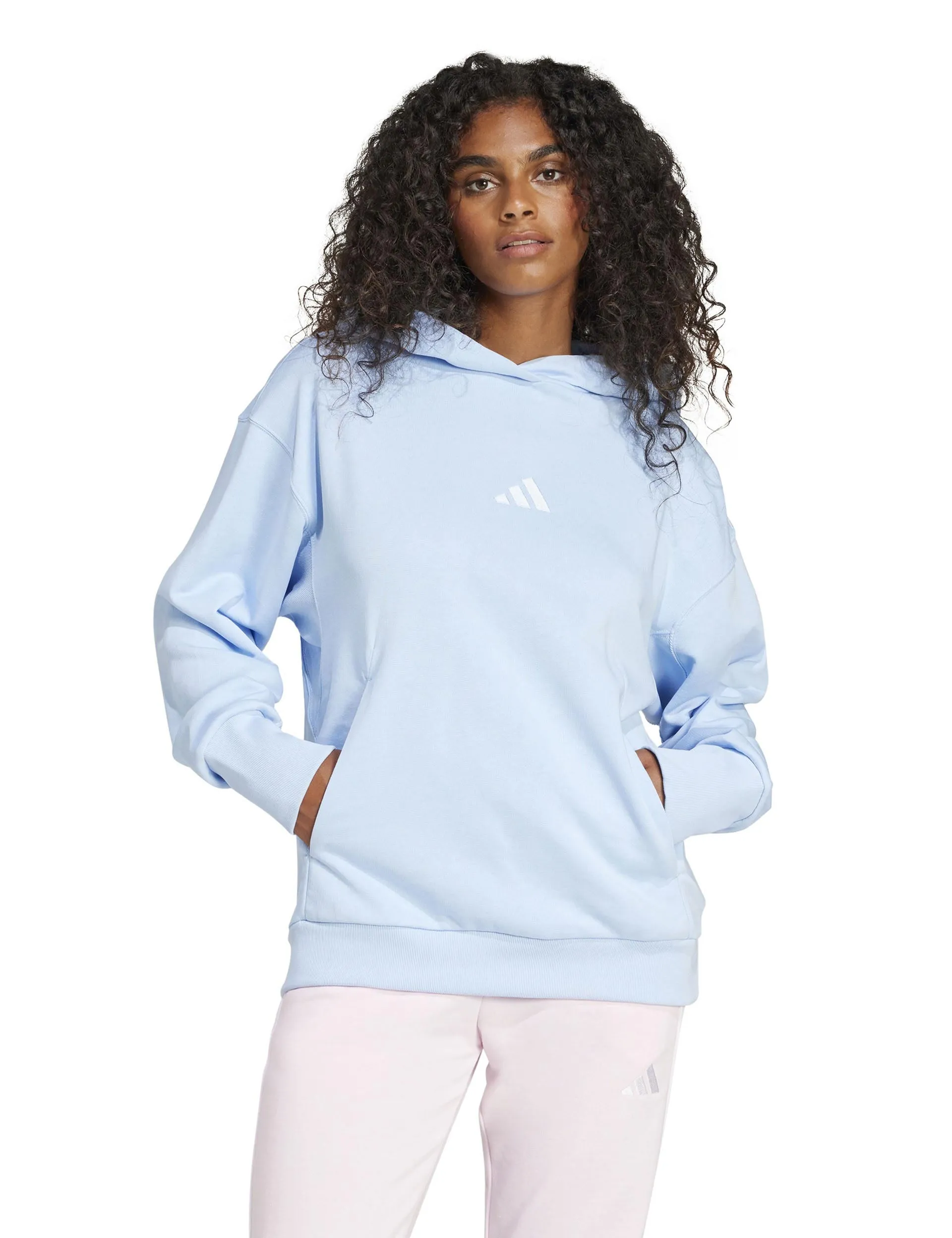 Pull à capuche ample en French Terry ALL SZN - Bleu lumineux