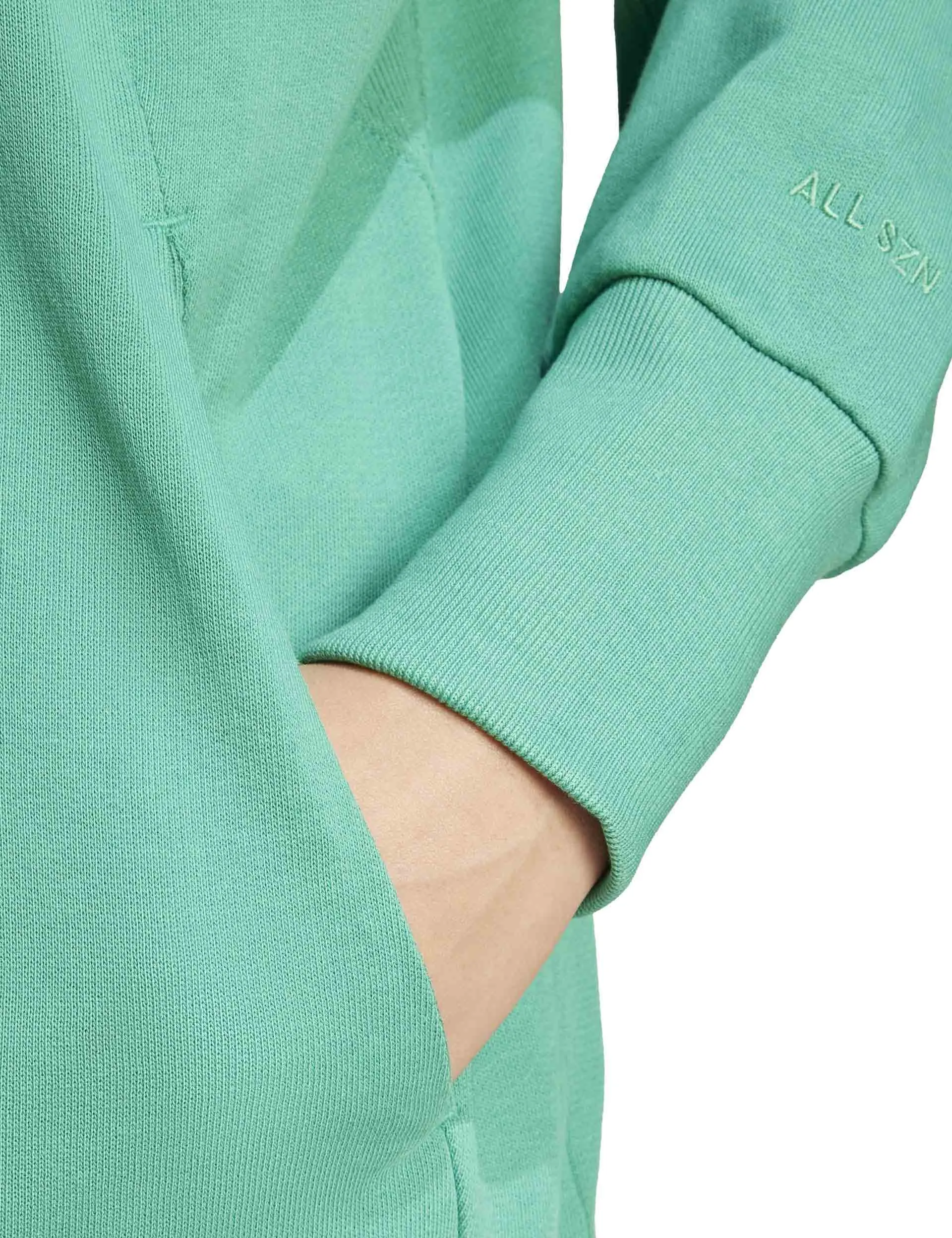 Pull à capuche ample en French Terry ALL SZN - Vert Semi Court