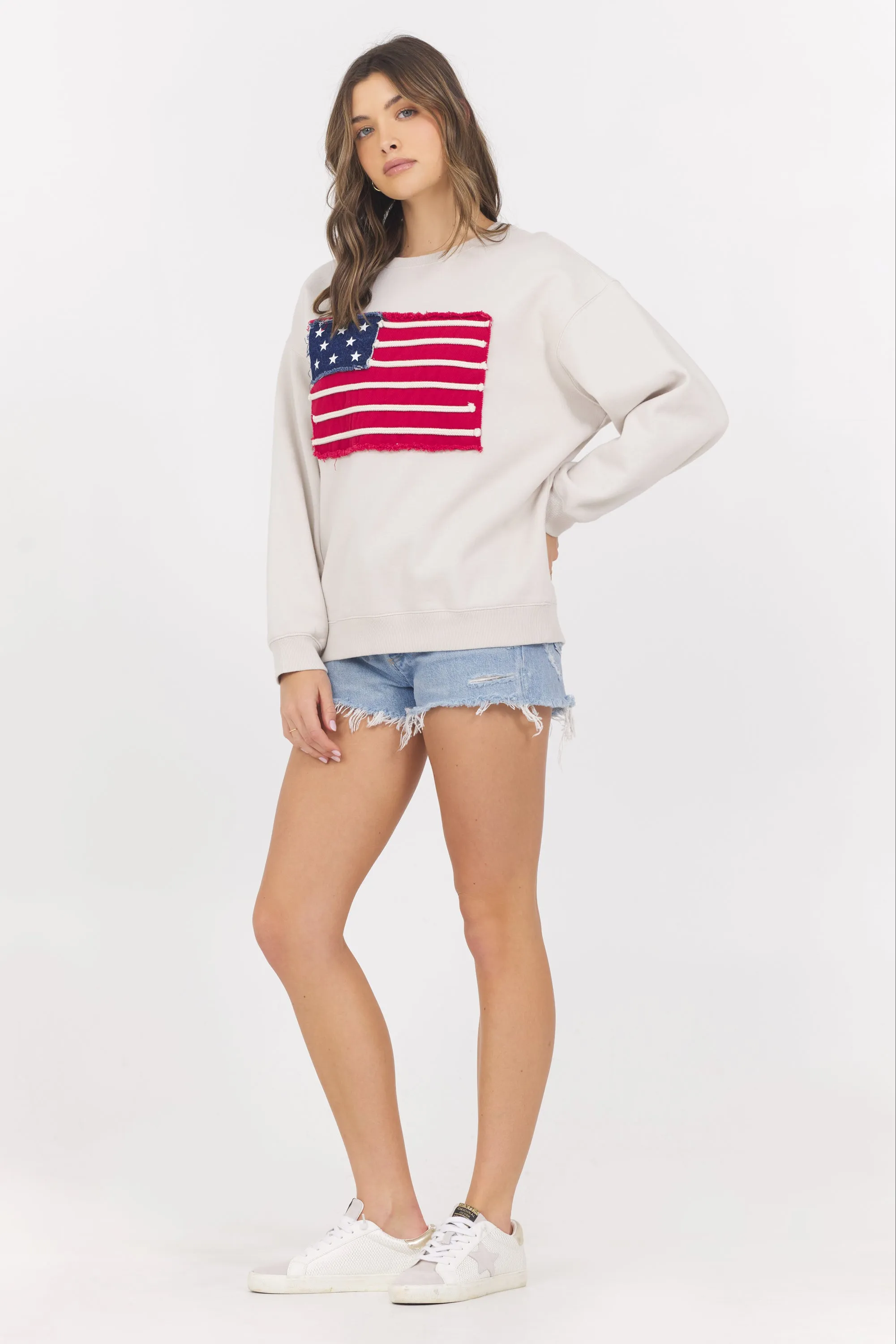 Pull à capuche drapeau américain