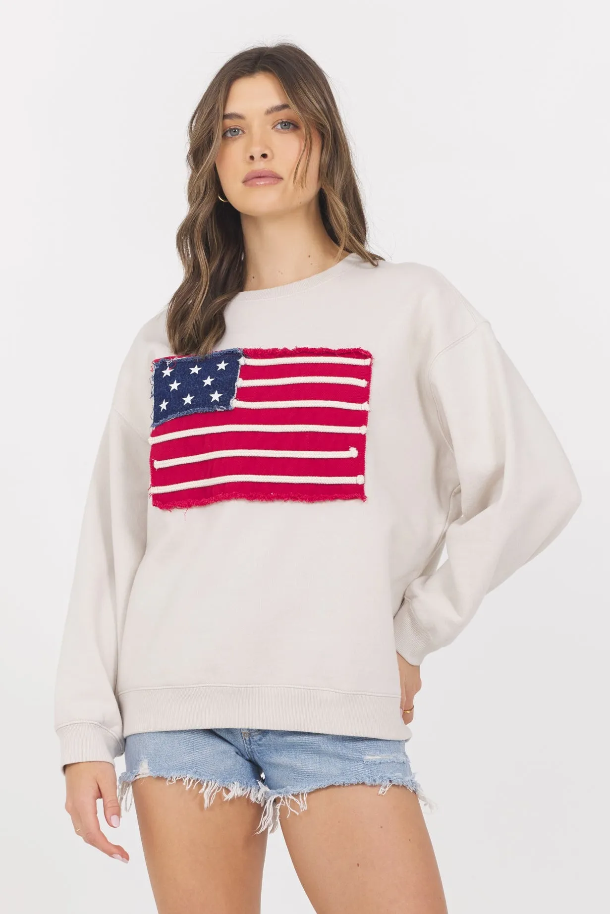 Pull à capuche drapeau américain
