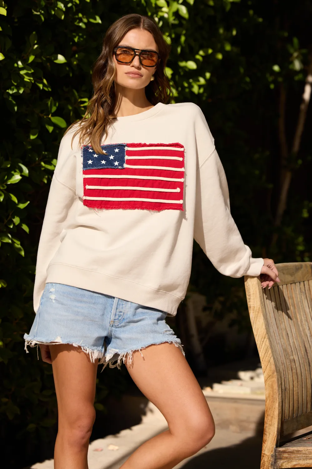 Pull à capuche drapeau américain