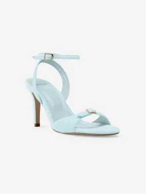 Sandales à talons Anna Vegan Velvet | Bleu ciel