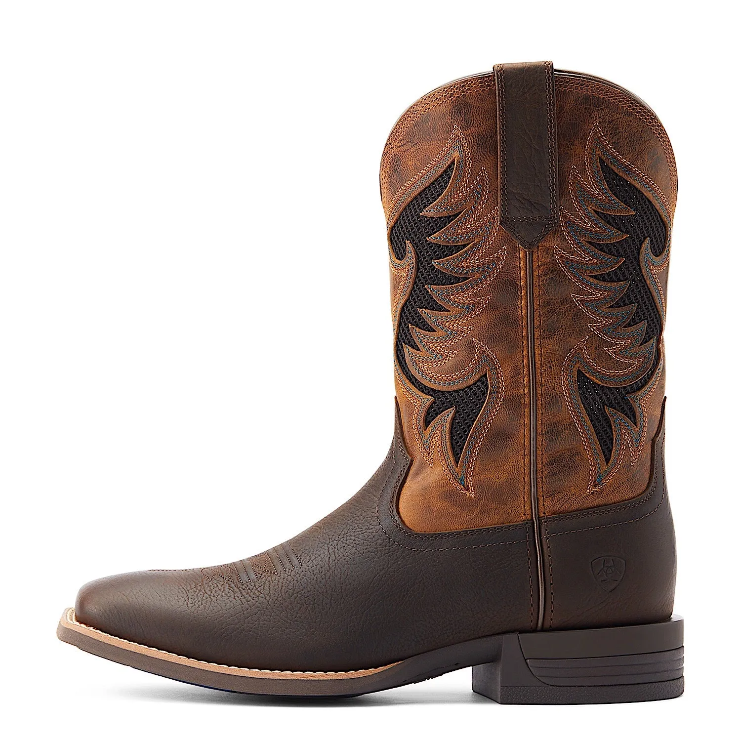 Bottes Cowpuncher VentTEK pour Hommes Ariat - Marron Foncé/Moutarde Dorée Chaussures Ariat