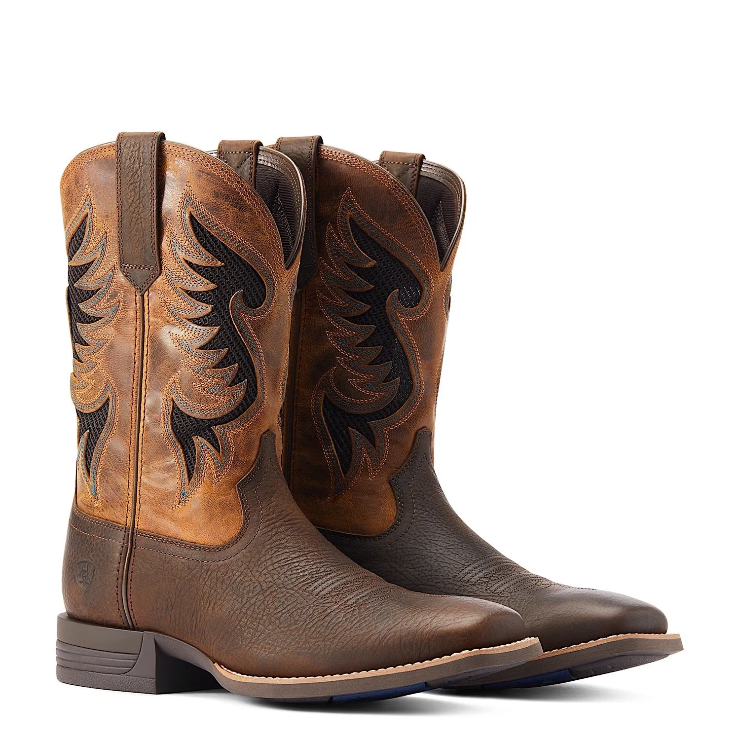 Bottes Cowpuncher VentTEK pour Hommes Ariat - Marron Foncé/Moutarde Dorée Chaussures Ariat