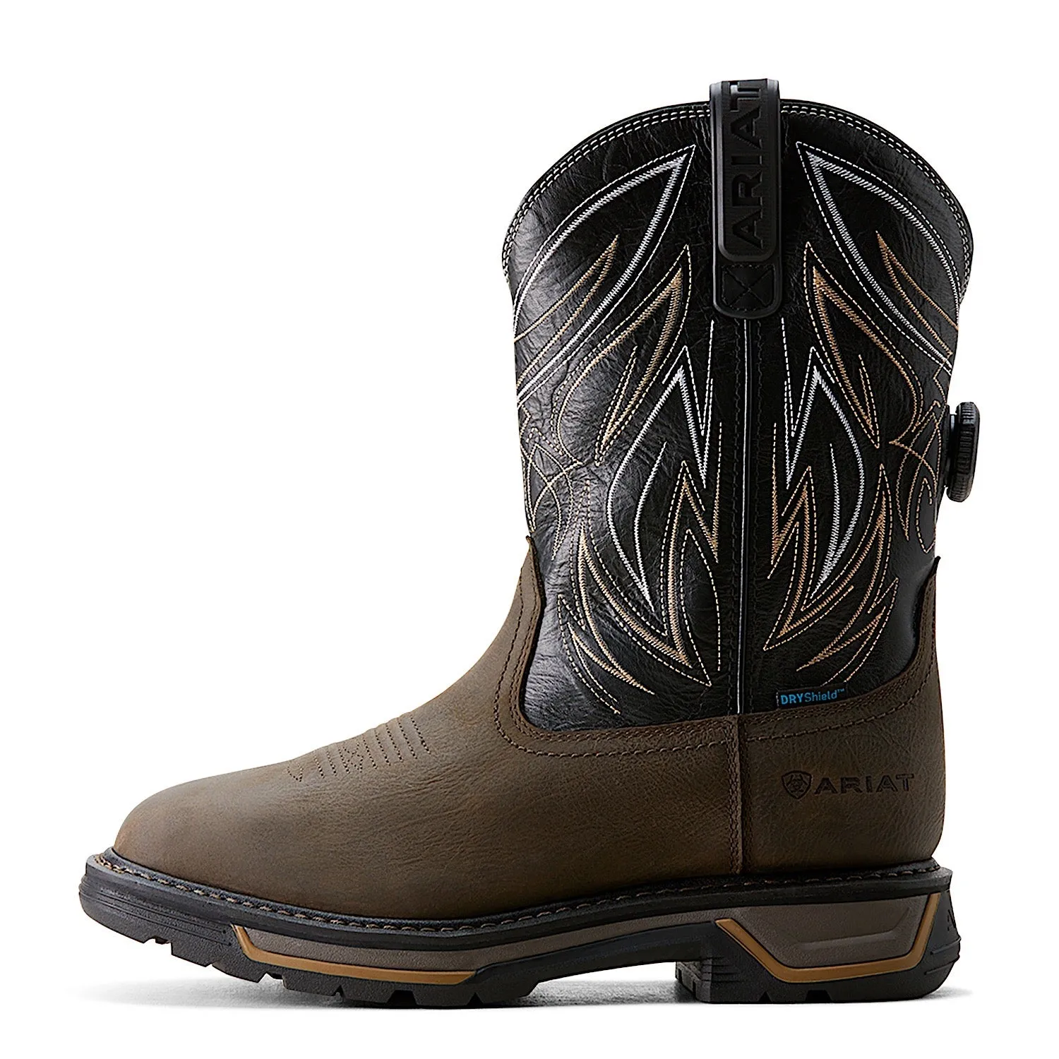 Ariat Bottes de travail H20 Big Rig Boa pour hommes - Café fer/Noir Ariat Chaussures