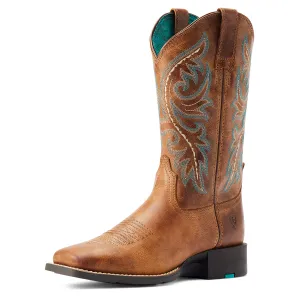 Bottes western Ariat pour femmes Round Up à fermeture arrière en zip couleur sable du désert