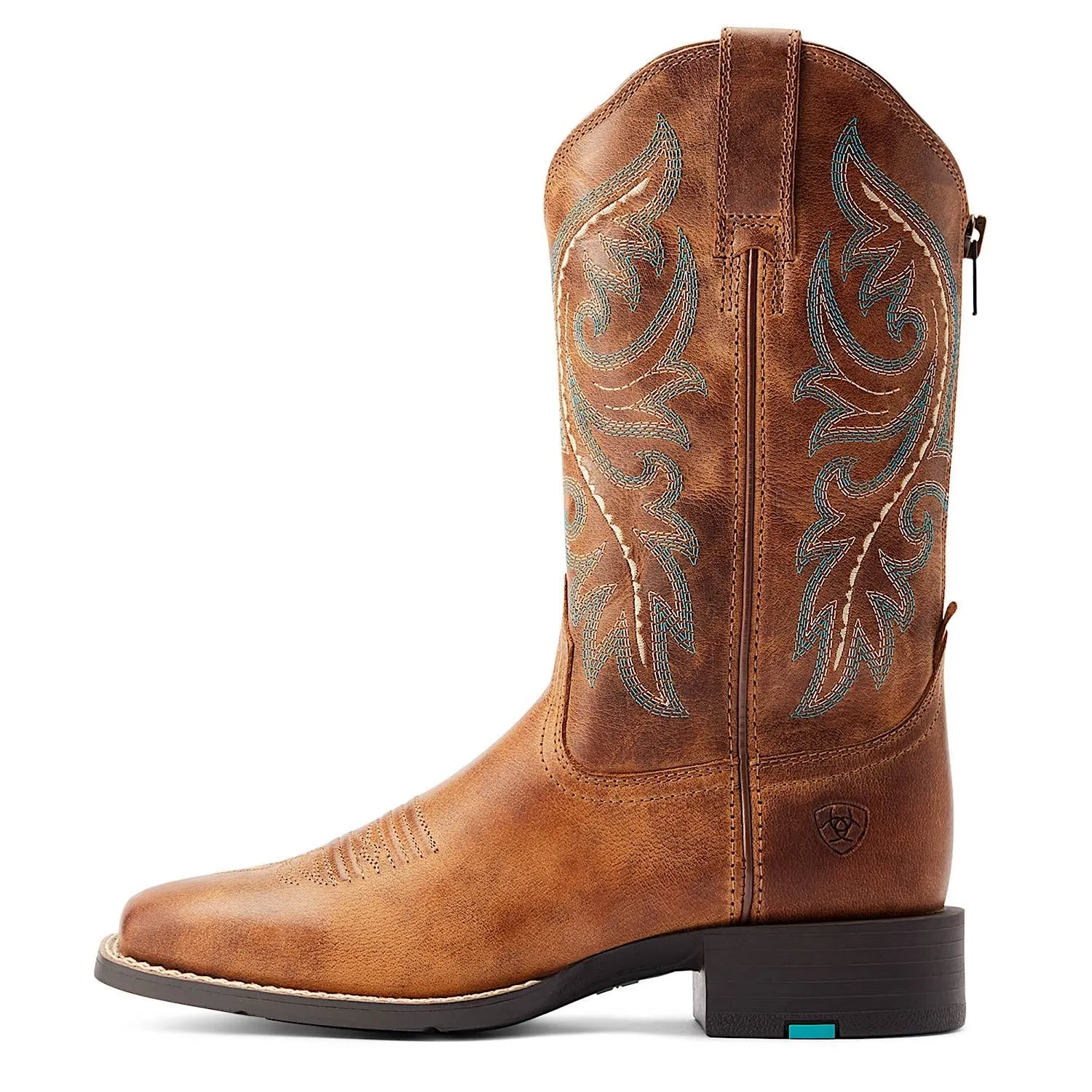 Bottes western Ariat pour femmes Round Up à fermeture arrière en zip couleur sable du désert