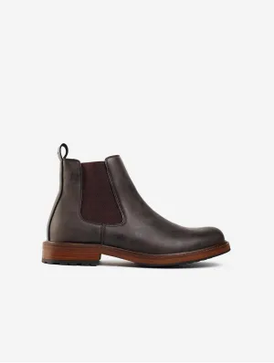 Bottes Chelsea en similicuir pour hommes Auber | Marron