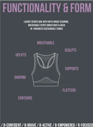 B-Confident Q-NOVA® Soutien-gorge de sport en nylon régénéré | Jade brumeux