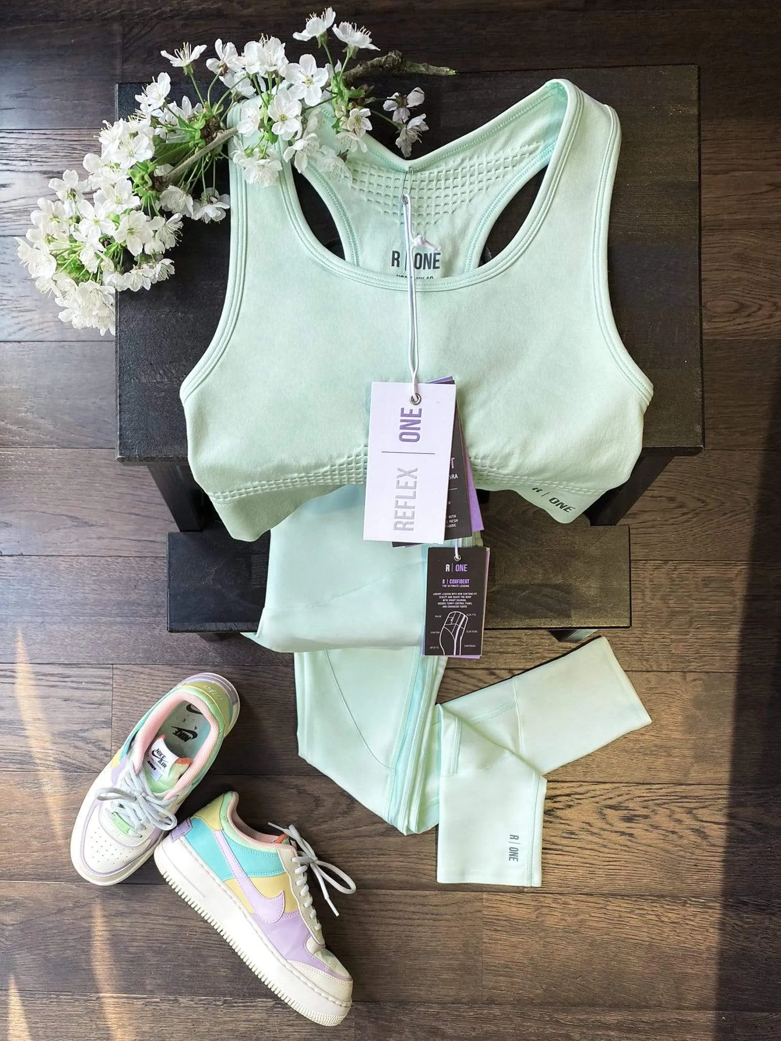 B-Confident Q-NOVA® Soutien-gorge de sport en nylon régénéré | Jade brumeux