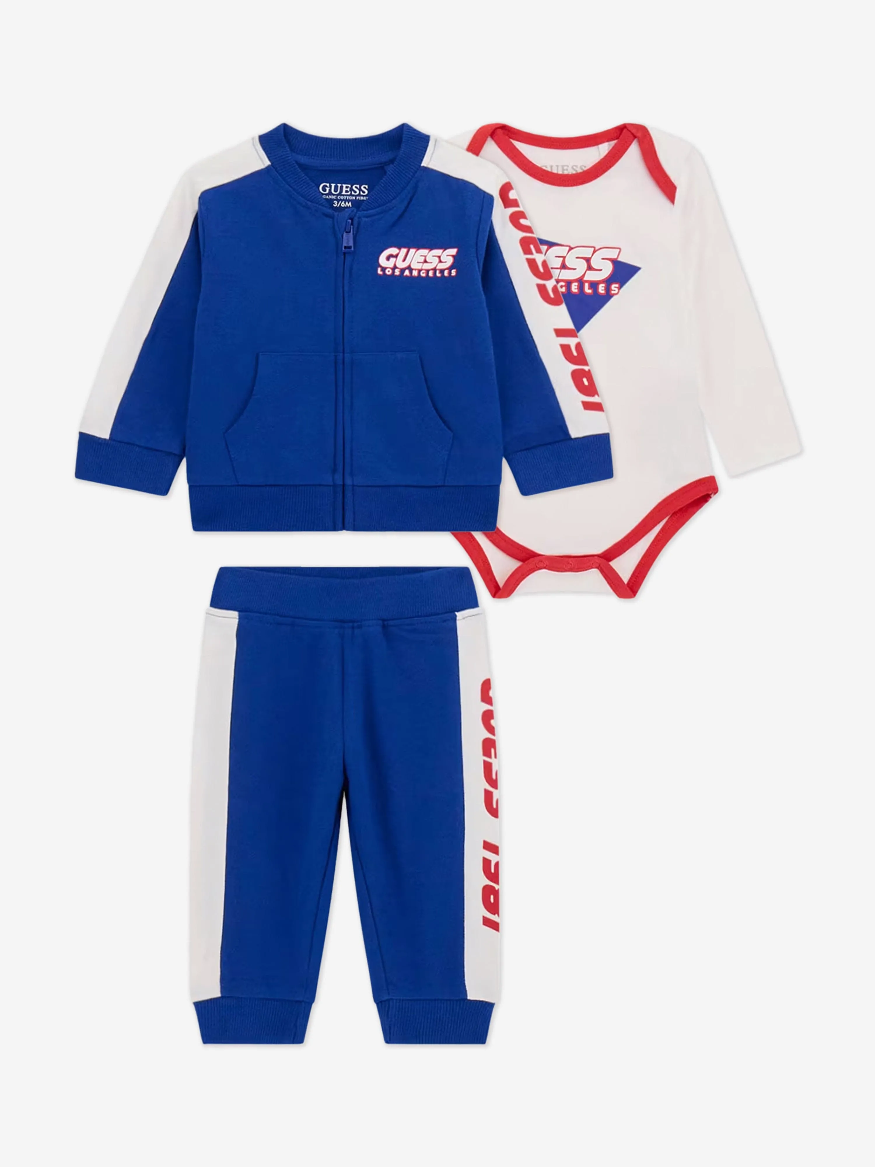 Ensemble de survêtement 3 pièces pour bébé garçon en bleu