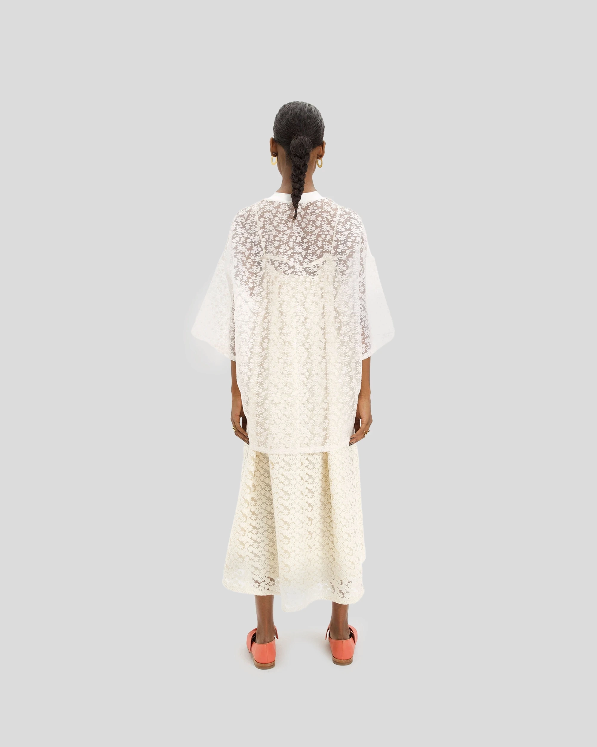 Basket T-shirt in Angel Veil