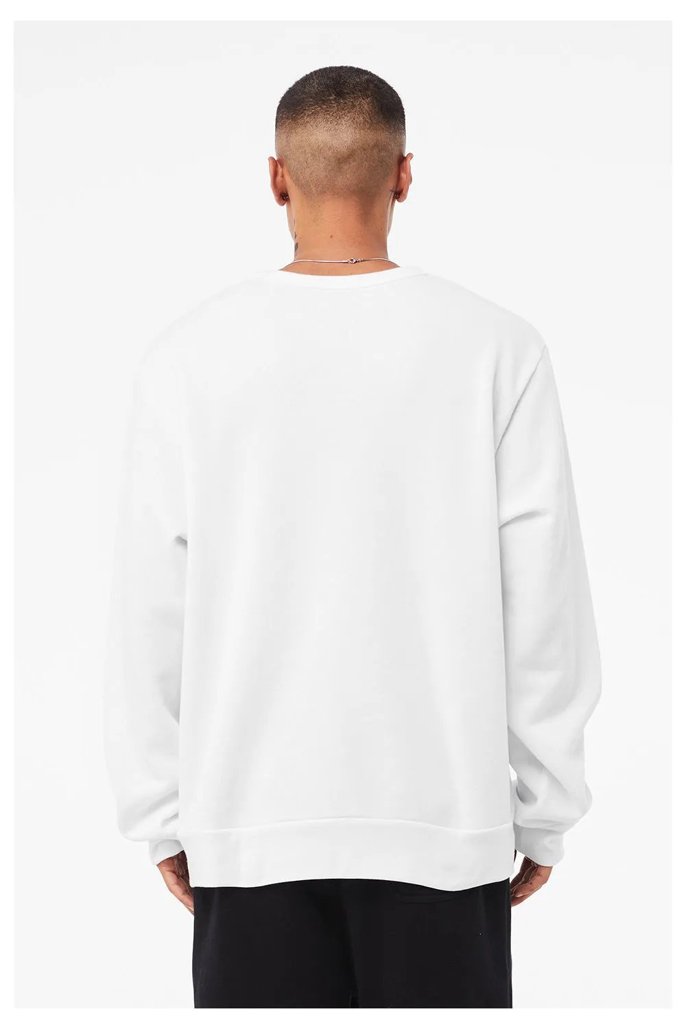 Bella   Canvas Sweat-shirt à col rond classique pour homme - Blanc