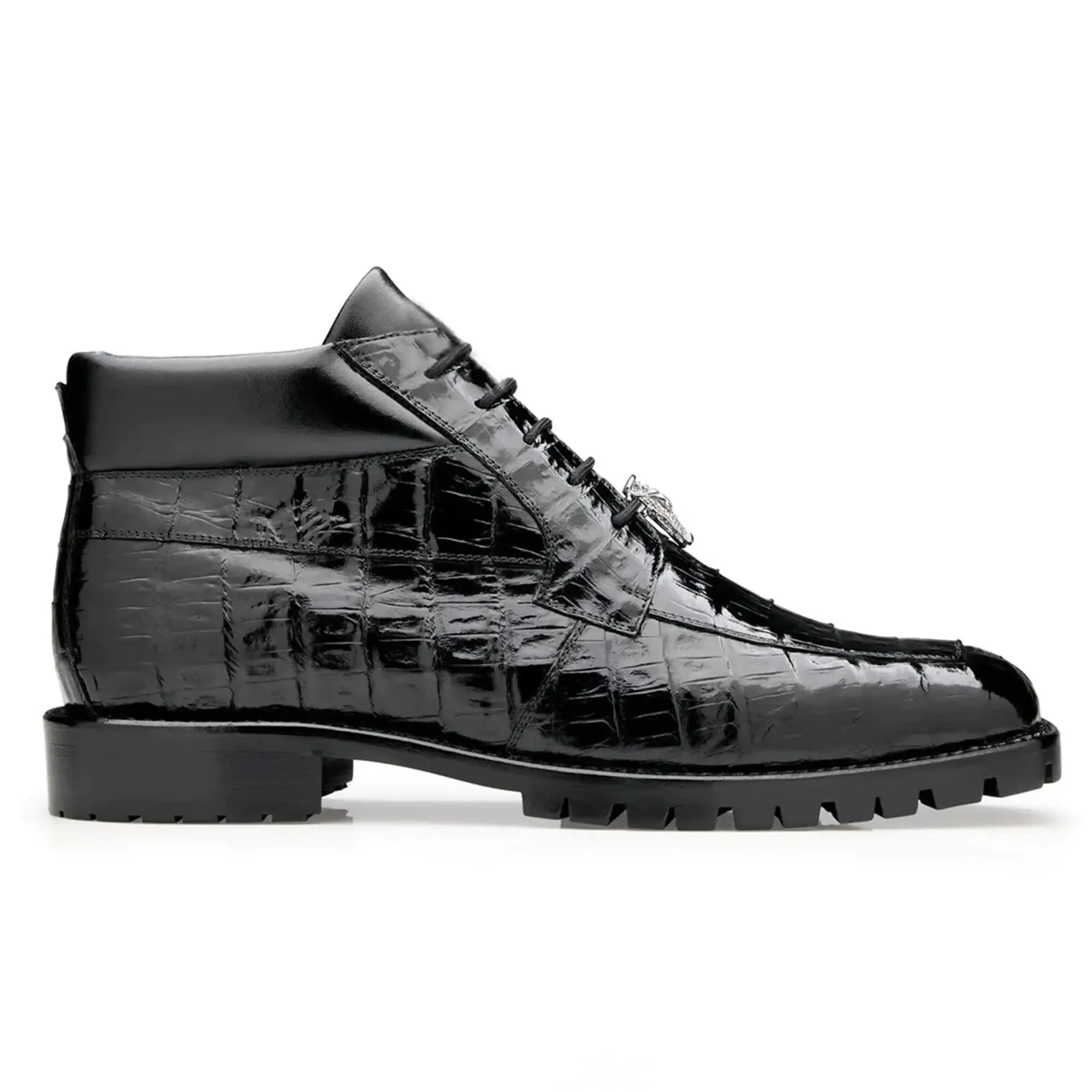 Chaussures Belvedere en Peau Exotique Bottes Belvedere Gallardo en Véritable Caïman Noir