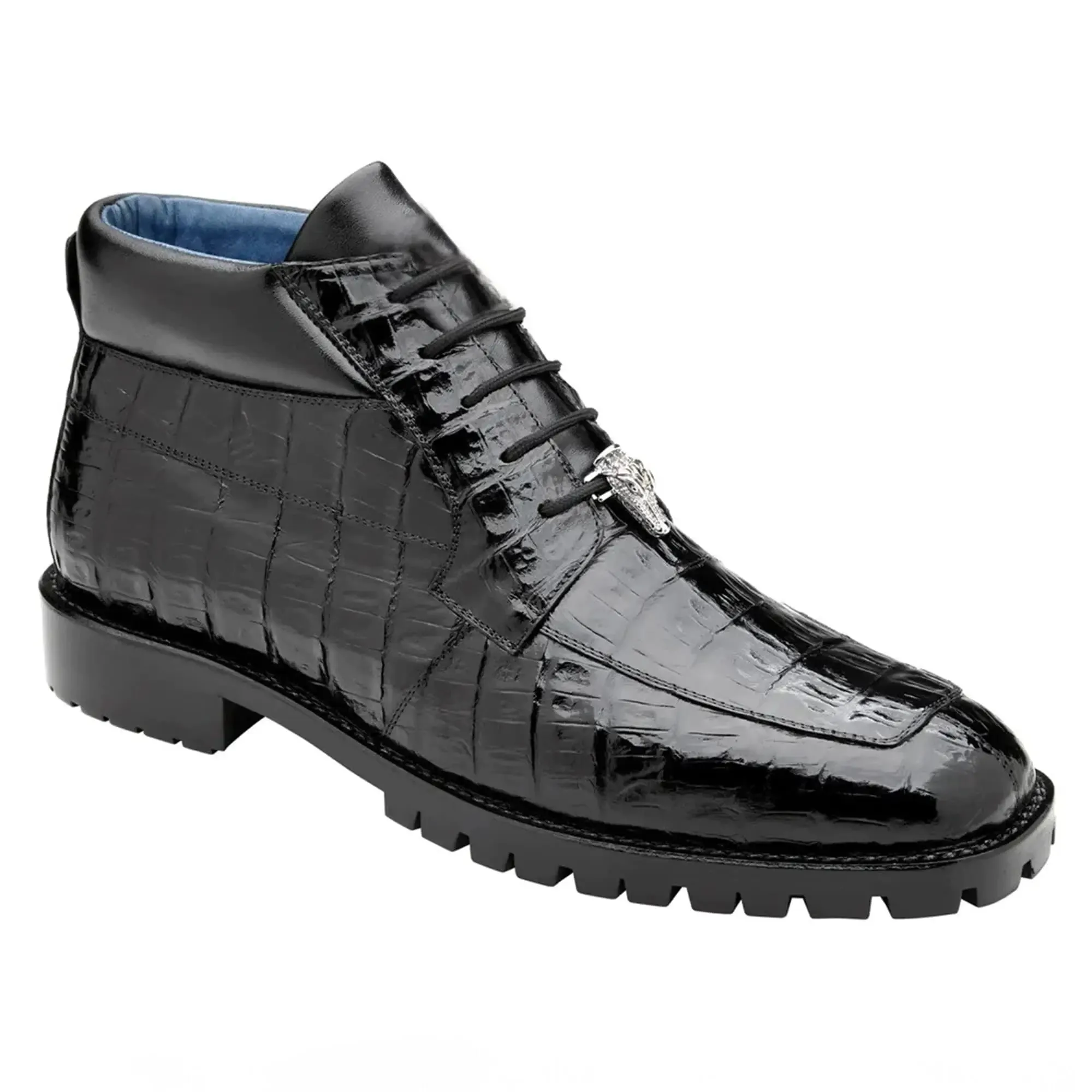 Chaussures Belvedere en Peau Exotique Bottes Belvedere Gallardo en Véritable Caïman Noir