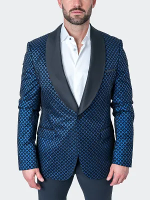 Blazer Châle Pailleté Bleu