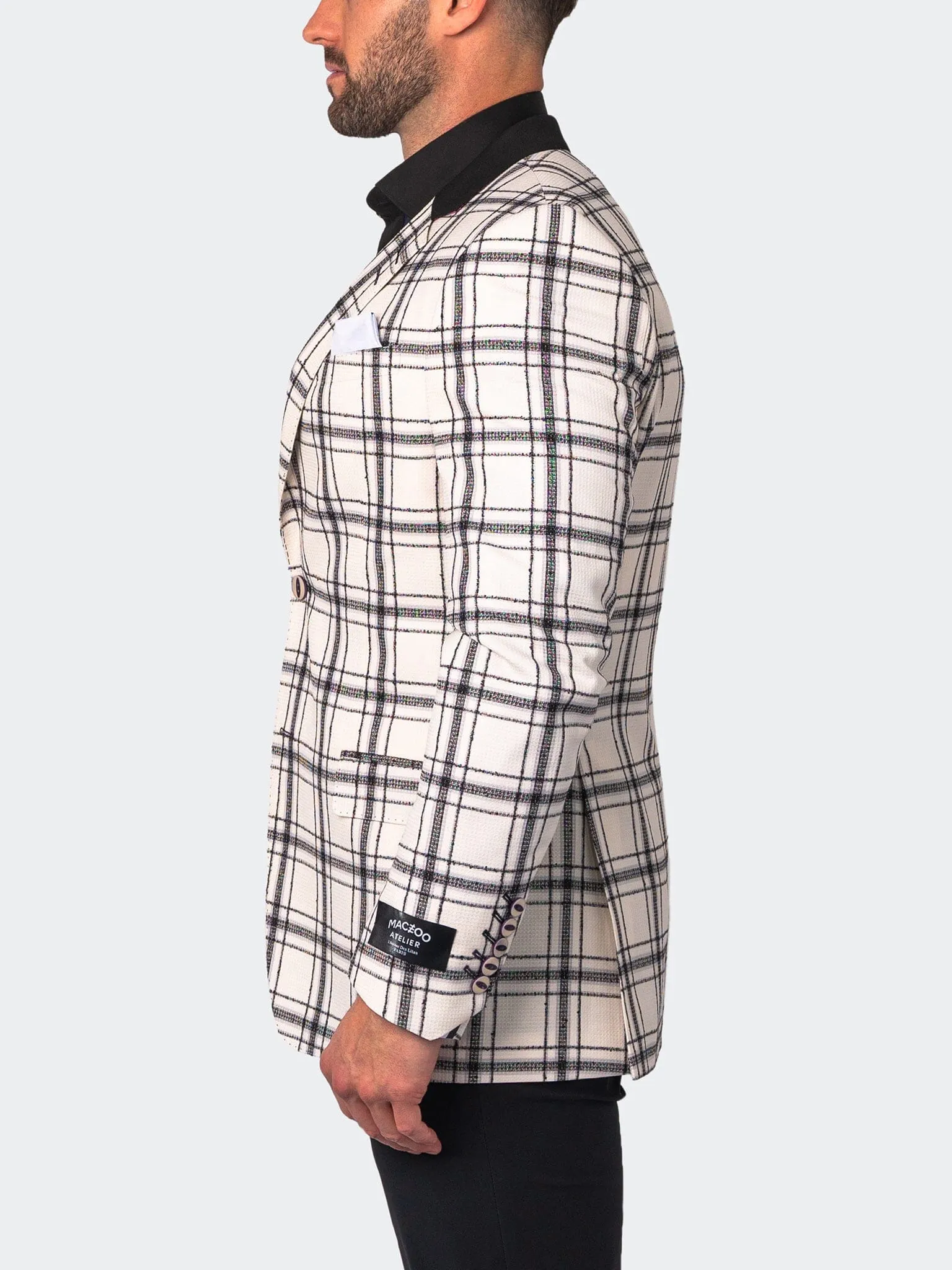 Blazer Socrate Evo PrintempsCheck Blanc