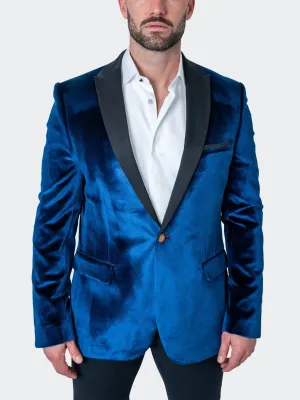 Blazer Tesla Velours Bleu