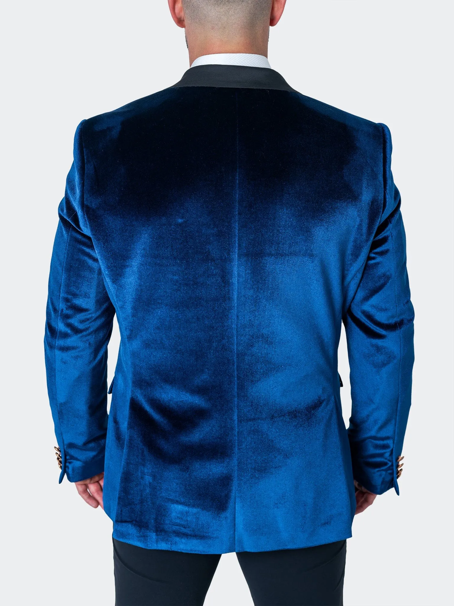 Blazer Tesla Velours Bleu