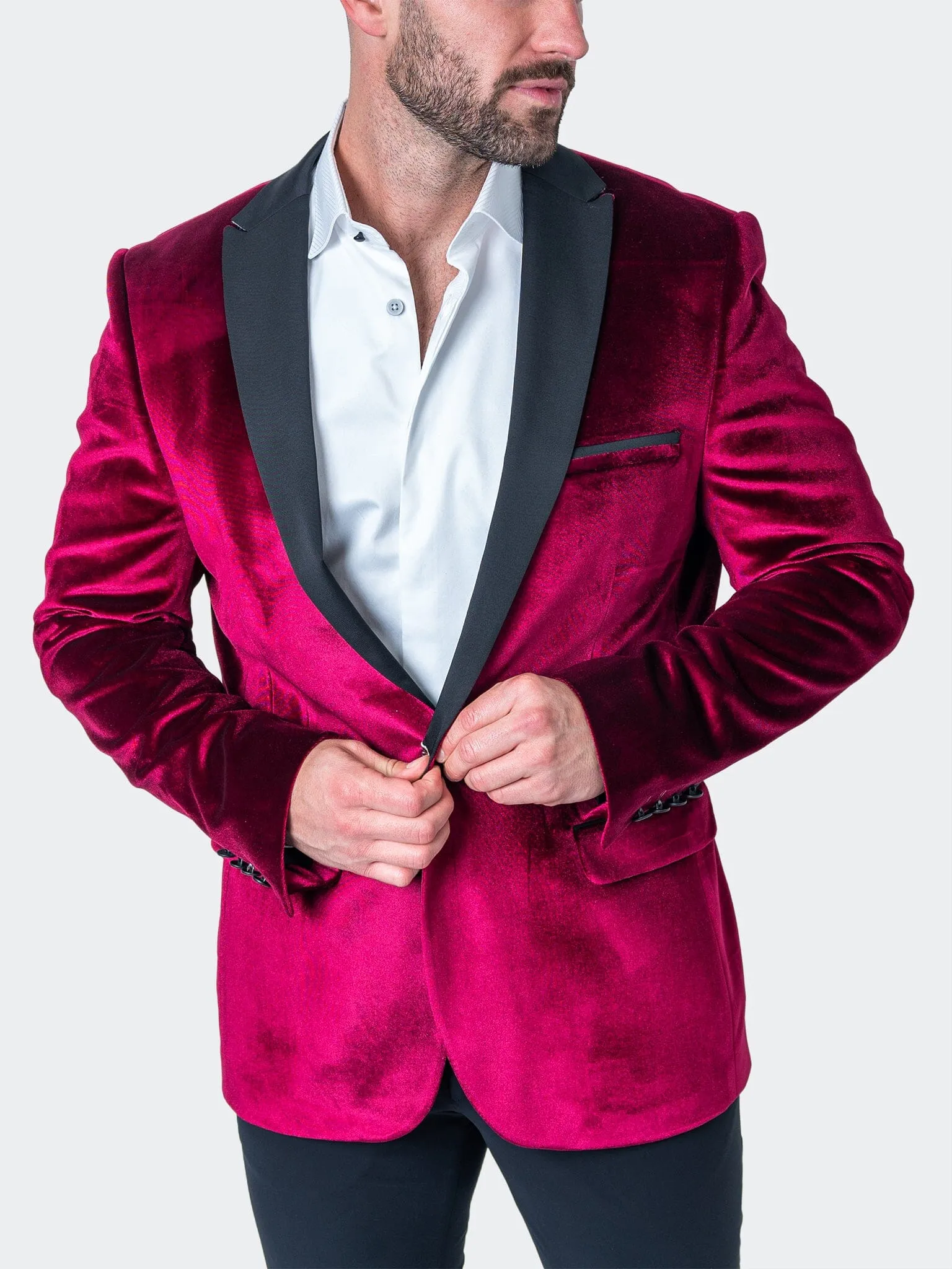 Blazer Tesla Velours Rouge