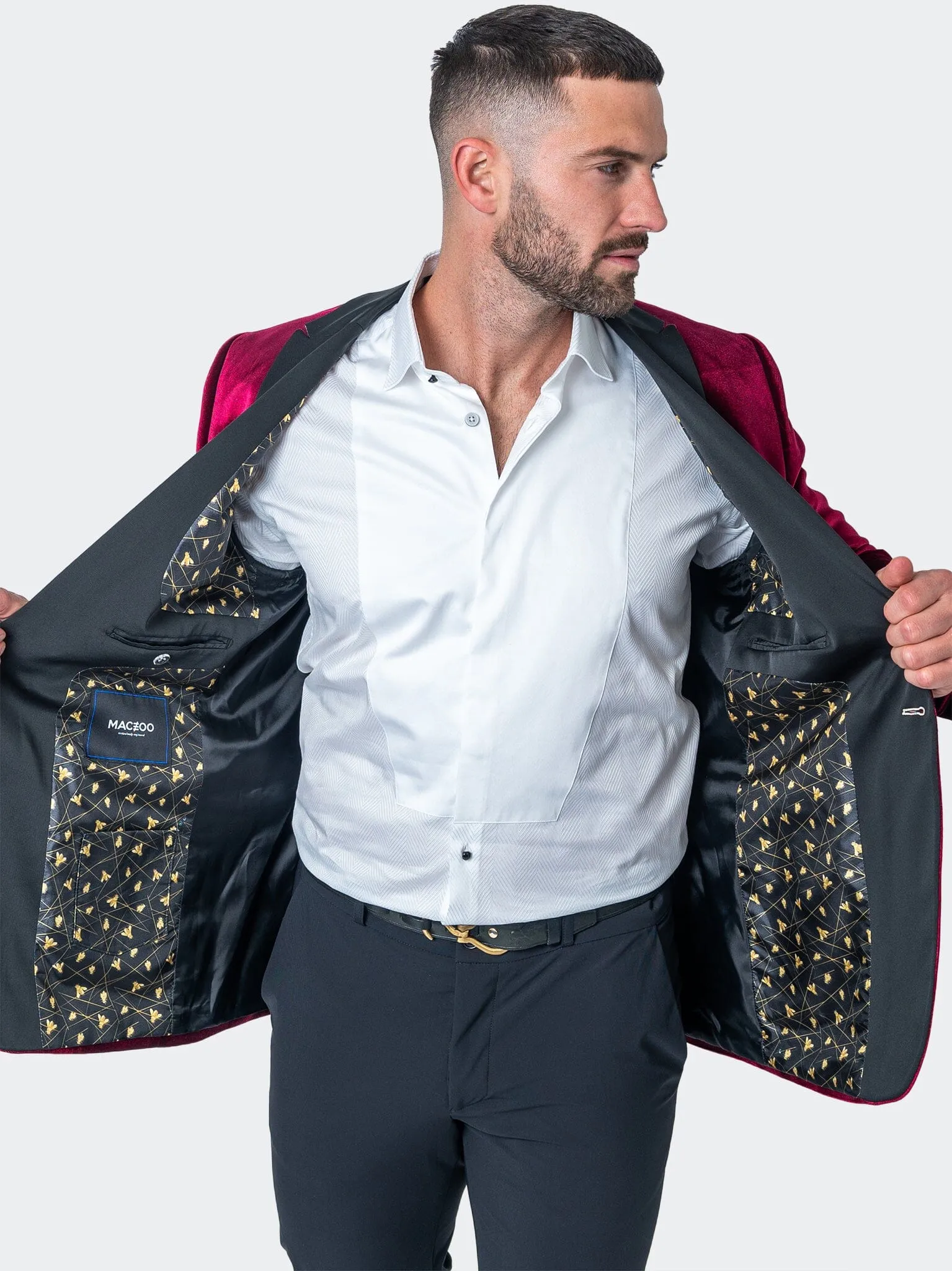 Blazer Tesla Velours Rouge