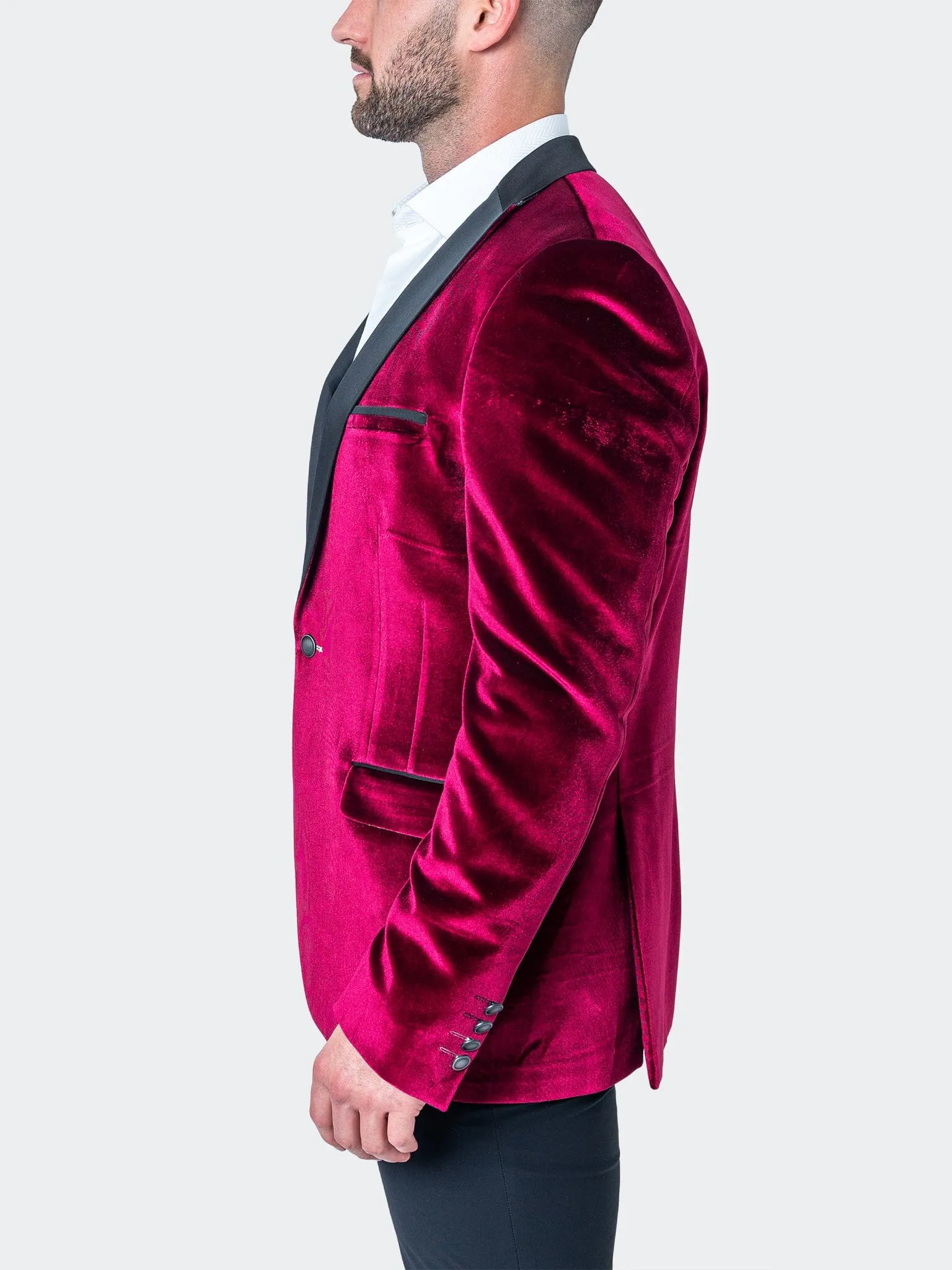 Blazer Tesla Velours Rouge