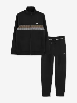 Survêtement à logo BOSS Boys en noir