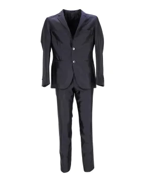Costume sur mesure Boss Hugo Boss en polyester bleu marine