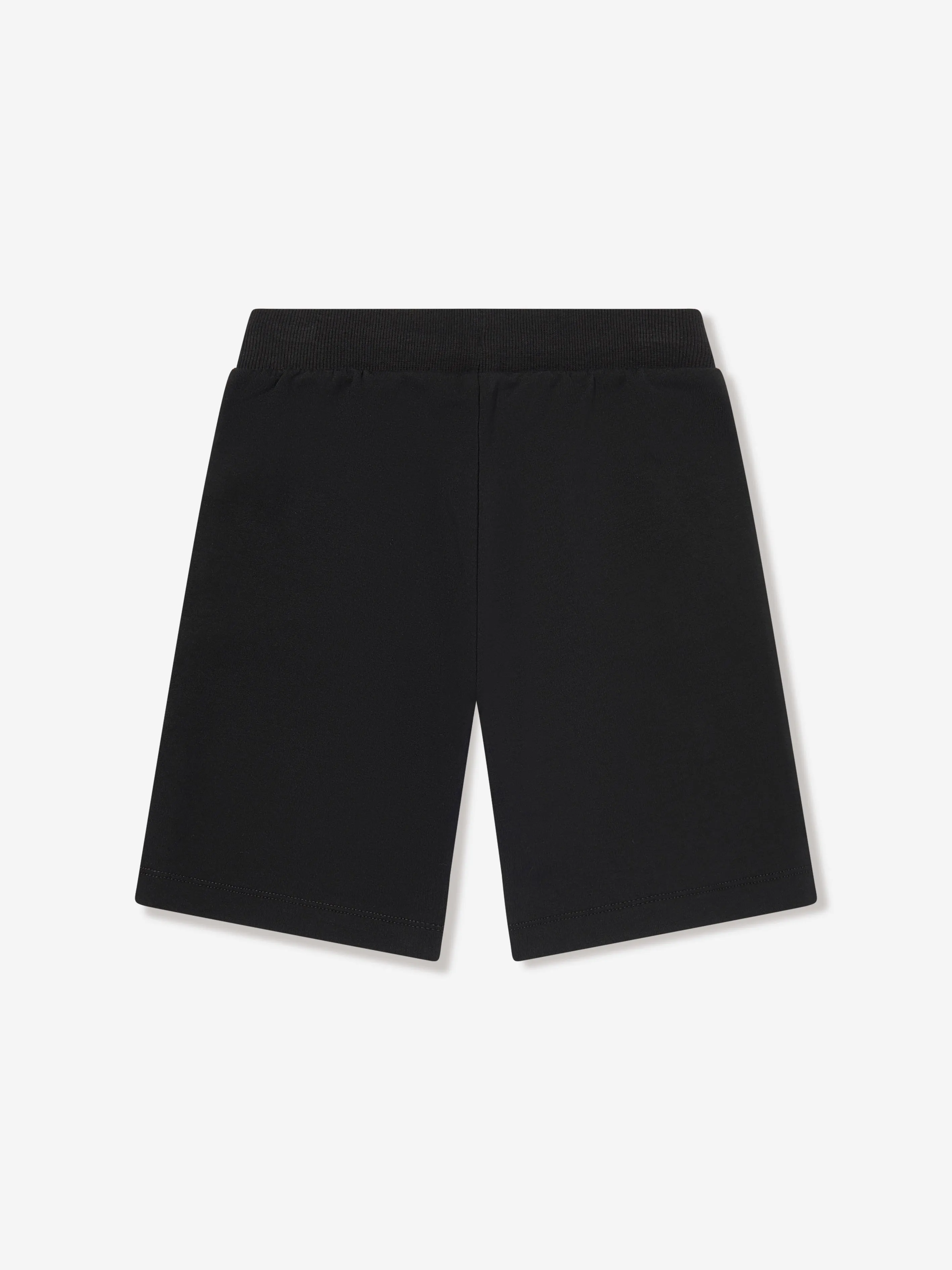 Short pour garçons avec logo imprimé en noir
