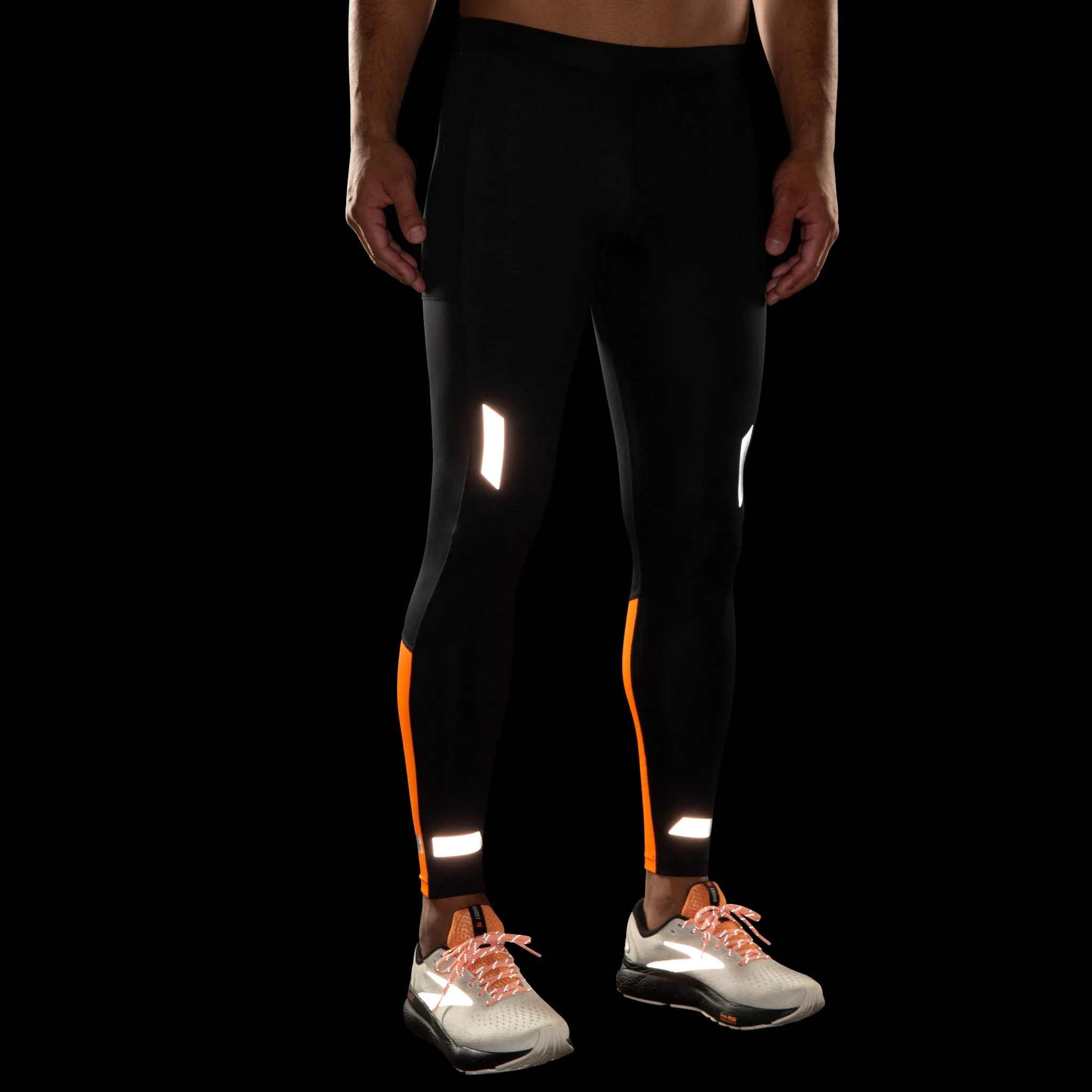Brooks Run Visible Tight 2.0 - Noir/Fluoro Flash - HOMME (211522) Brooks