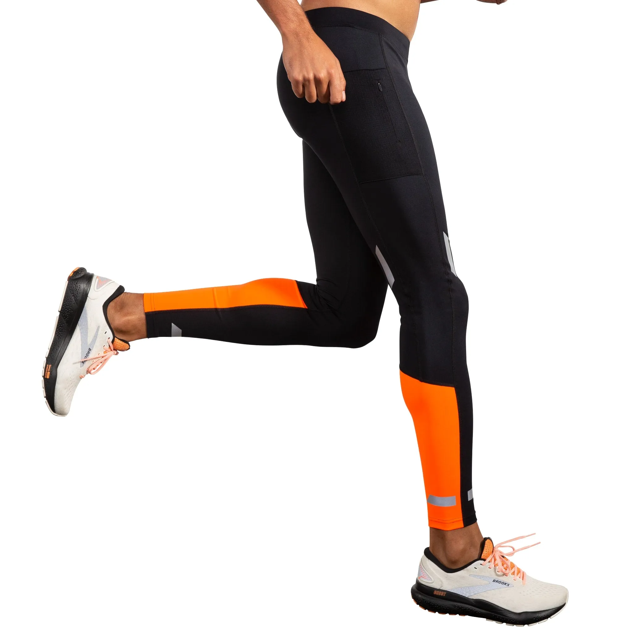 Brooks Run Visible Tight 2.0 - Noir/Fluoro Flash - HOMME (211522) Brooks