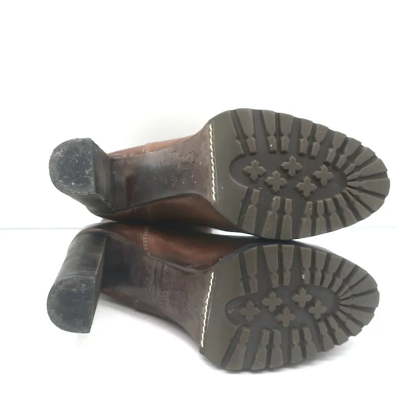 Bottes Chelsea Plateforme Brunello Cucinelli en Cuir Marron Taille 40