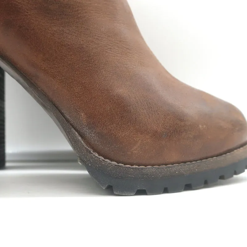 Bottes Chelsea Plateforme Brunello Cucinelli en Cuir Marron Taille 40