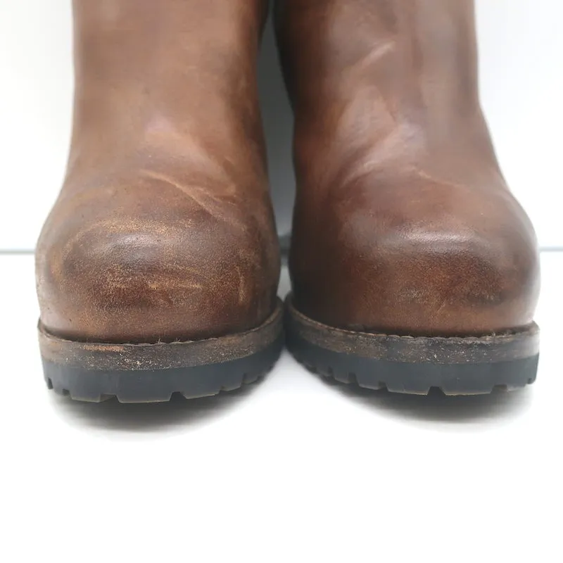 Bottes Chelsea Plateforme Brunello Cucinelli en Cuir Marron Taille 40