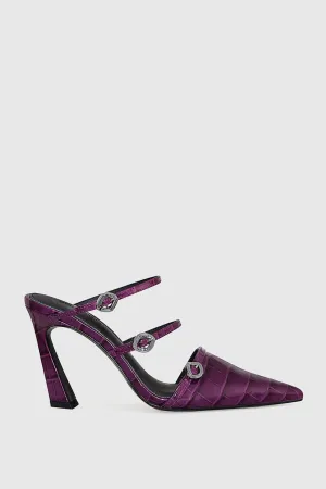 Mule à talon avec boucle