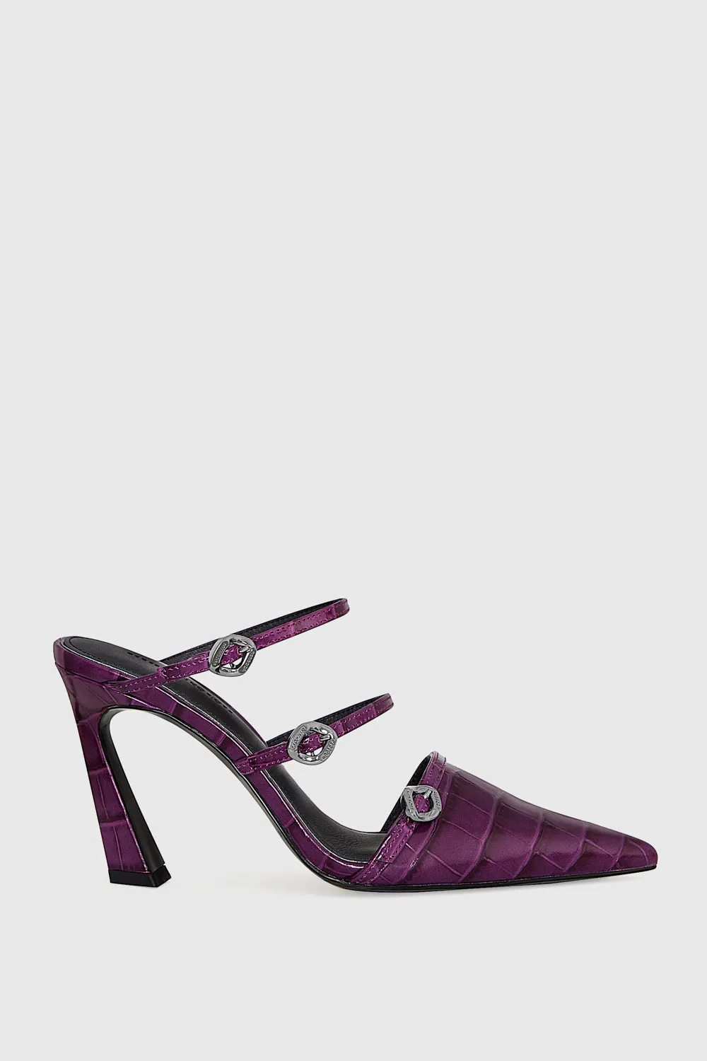 Mule à talon avec boucle