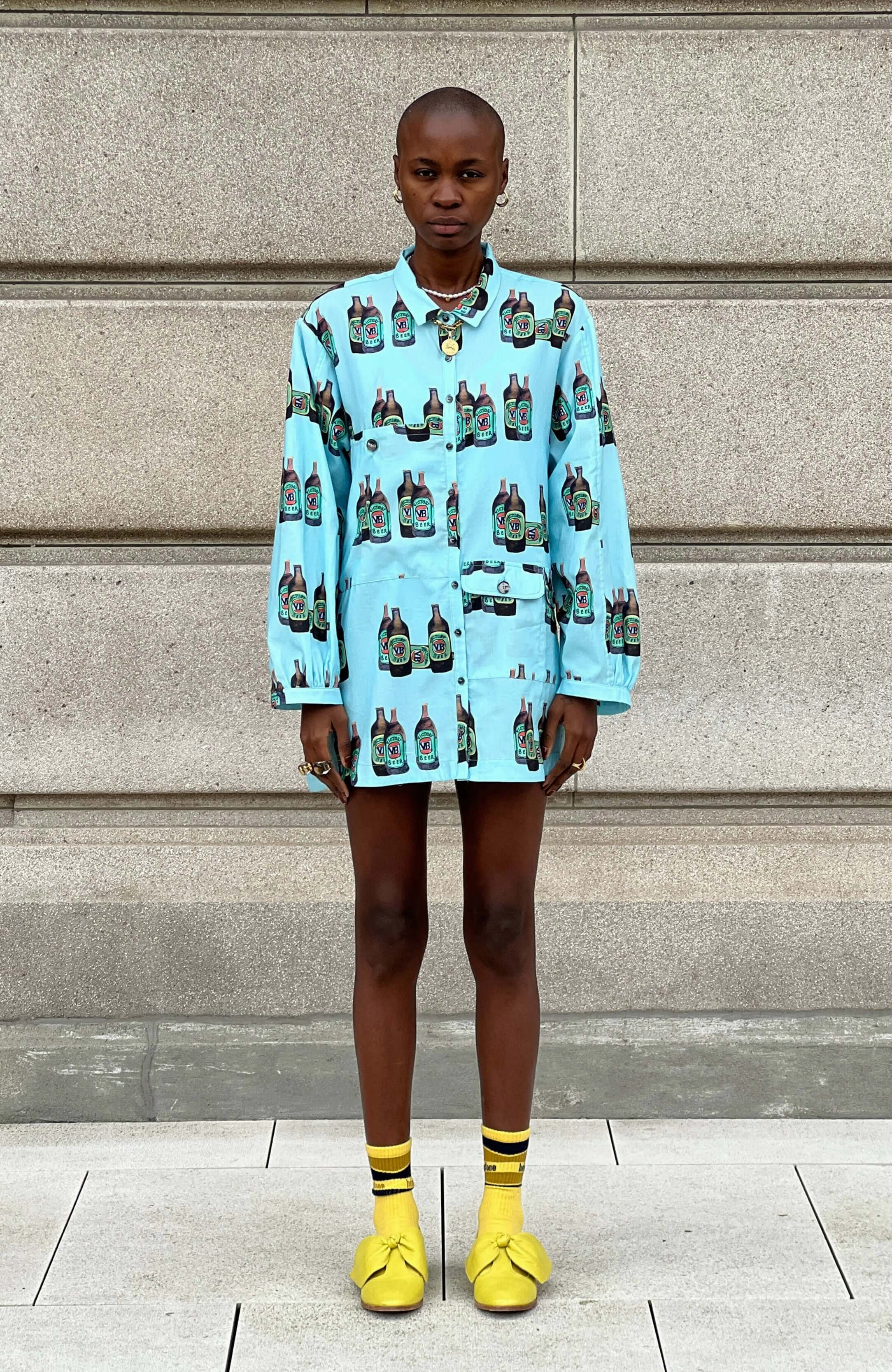 Buffalo Long Shirt in Beer Print